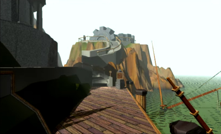 Opening image of Myst PC game
